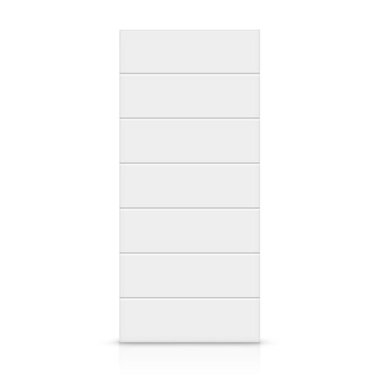 44 in. x 96 in. Hollow Core White Painted Composite MDF Interior Door Slab