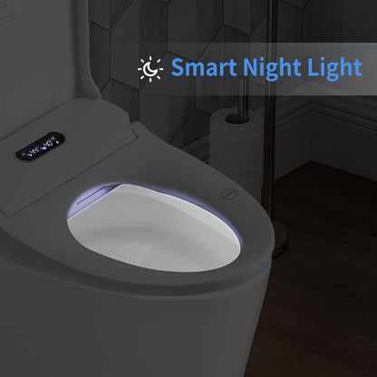 Smart Bidet Toilet Seat with Side Knob Adjustable Heated Seat with Water Temperature and Pressure Adjustment Portable Bidet with Automatic