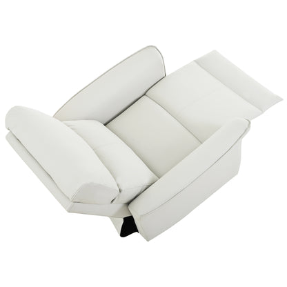 Manual Rocker Recliner Chair for Adults, Rocking Glider Recliner, PU Leather Rocking Chair