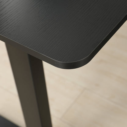 63"×30" Height Adjustable Electric Standing Desk Height Stand Up Computer Desk,Sit and Stand Home Office Desk with Splice Board (black& brown desktop+single motor black frame)