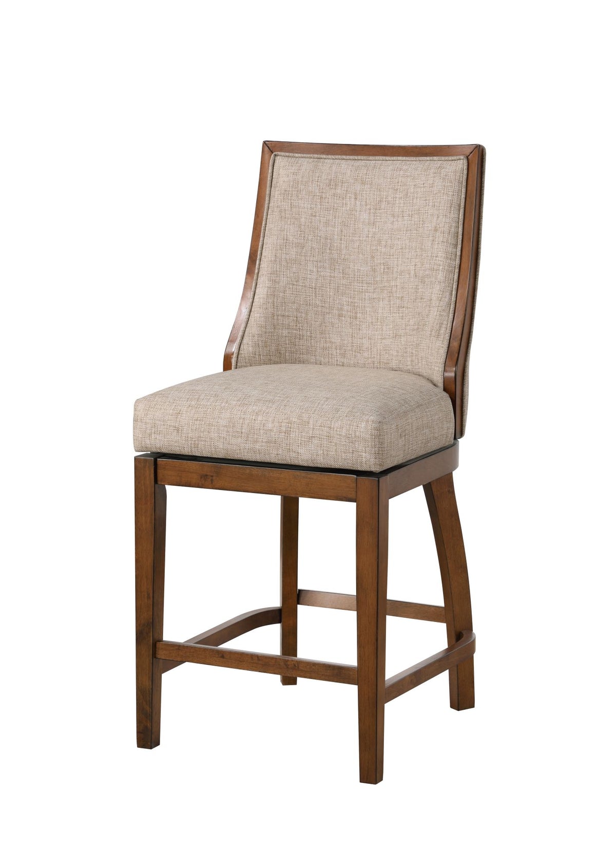 Katherine Barstool - Walnut & Beige