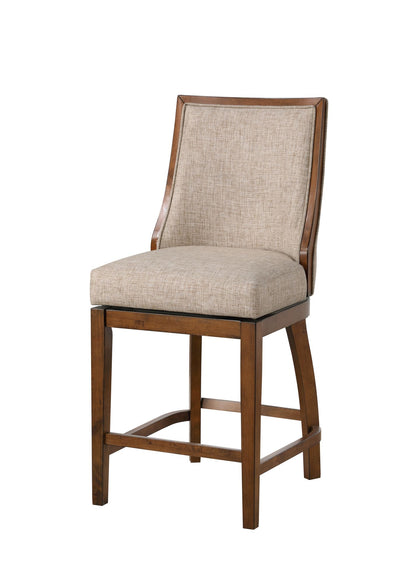 Katherine Barstool - Walnut & Beige