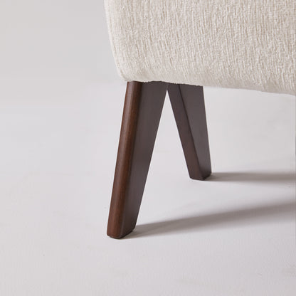 Modern Decorative Chenille Fabric Bench, Ergonomic Padded Entry Bench with Solid Wood Legs, Upholstered Ottoman Bench for Foyer Bedroom Living Space