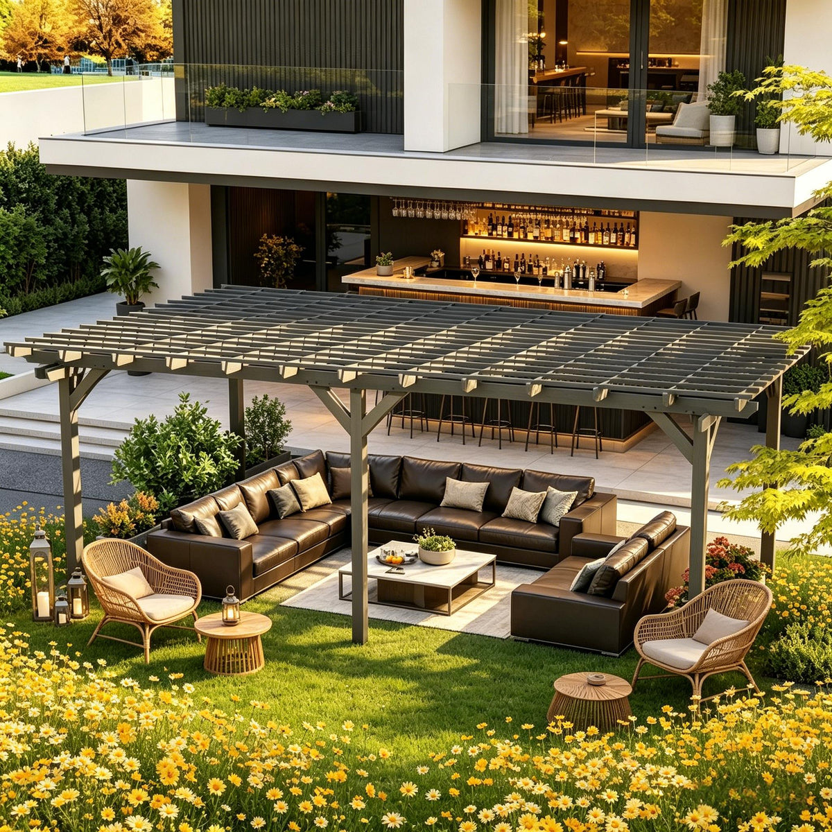 Garden Pergola, Outdoor Pergola, Wooden Gazebo Grape Trellis