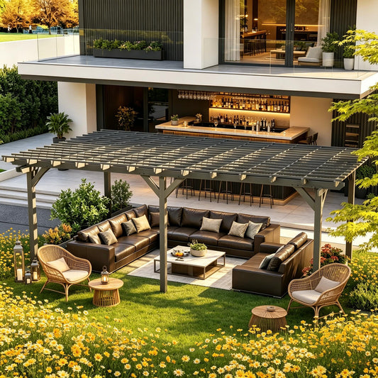 Garden Pergola, Outdoor Pergola, Wooden Gazebo Grape Trellis