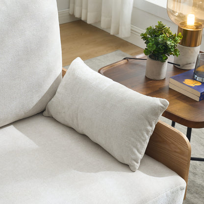 Foldable sofa bed recliner, 3-in-1 convertible sleeper, mid-century modern decor, suitable for small spaces, with three pillows, can be placed in the bedroom study room guest