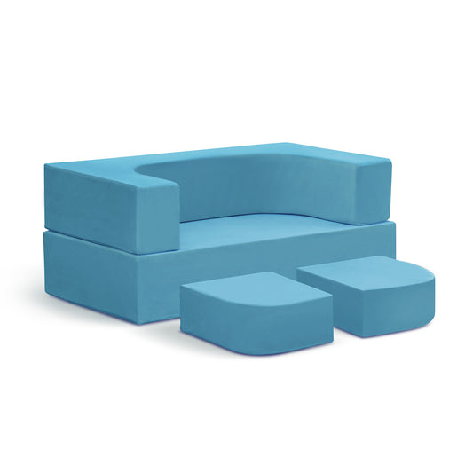 Kids Sofa Bed,Modular Couch Free Combination,Convertible Toddler Play Couch Furniture for Small Playroom