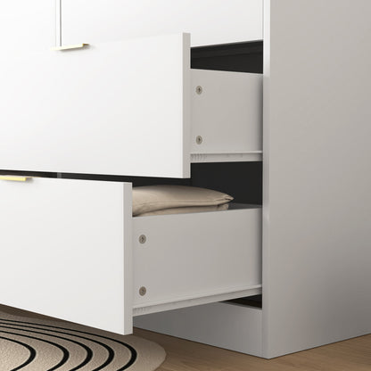 Simply Modern 6-Drawer Dresser, Chest of Drawers for Bedroom, Living Room, Hallway, and Entryway - Large Storage Cabinet White
