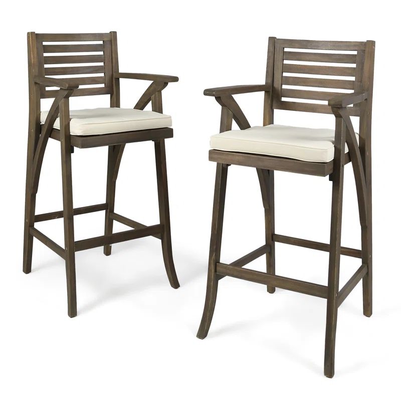 HERMOSA 2PC BARSTOOL - GREY