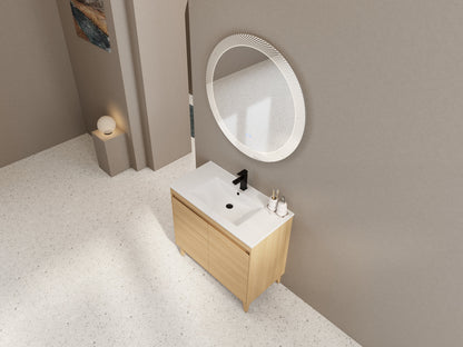 36" Freestanding Bathroom Vanity With Ceramic Sink