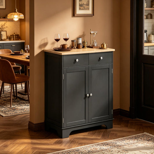 Versatile Kitchen Cabinet with Open and Closed Storage Zones,Stylish Buffet Cabinet,Sideboard,Kitchen Storage Cabinet