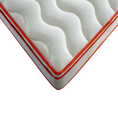 Queen Mattress, 10 Inch Hybrid Mattress in a Box, Memory Foam and Pocket Springs, Fiberglass Free, Soft and Breathable, Medium Firm Feel