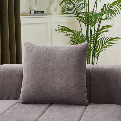 Chenille curved sectional sofa with 2 pillows,Curved Symmetrical Modular Semi Circular Sofa Sectional for bedroom, living room, office for leisure or nap, reading room, and lobby