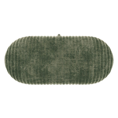 Modern Storage Ottoman Corduroy Upholstered Bench Bedroom Storage Seat Entryway Shoe Bench for Living Room, Bedroom and Entryway (Old SKU:N719P305624F), Green