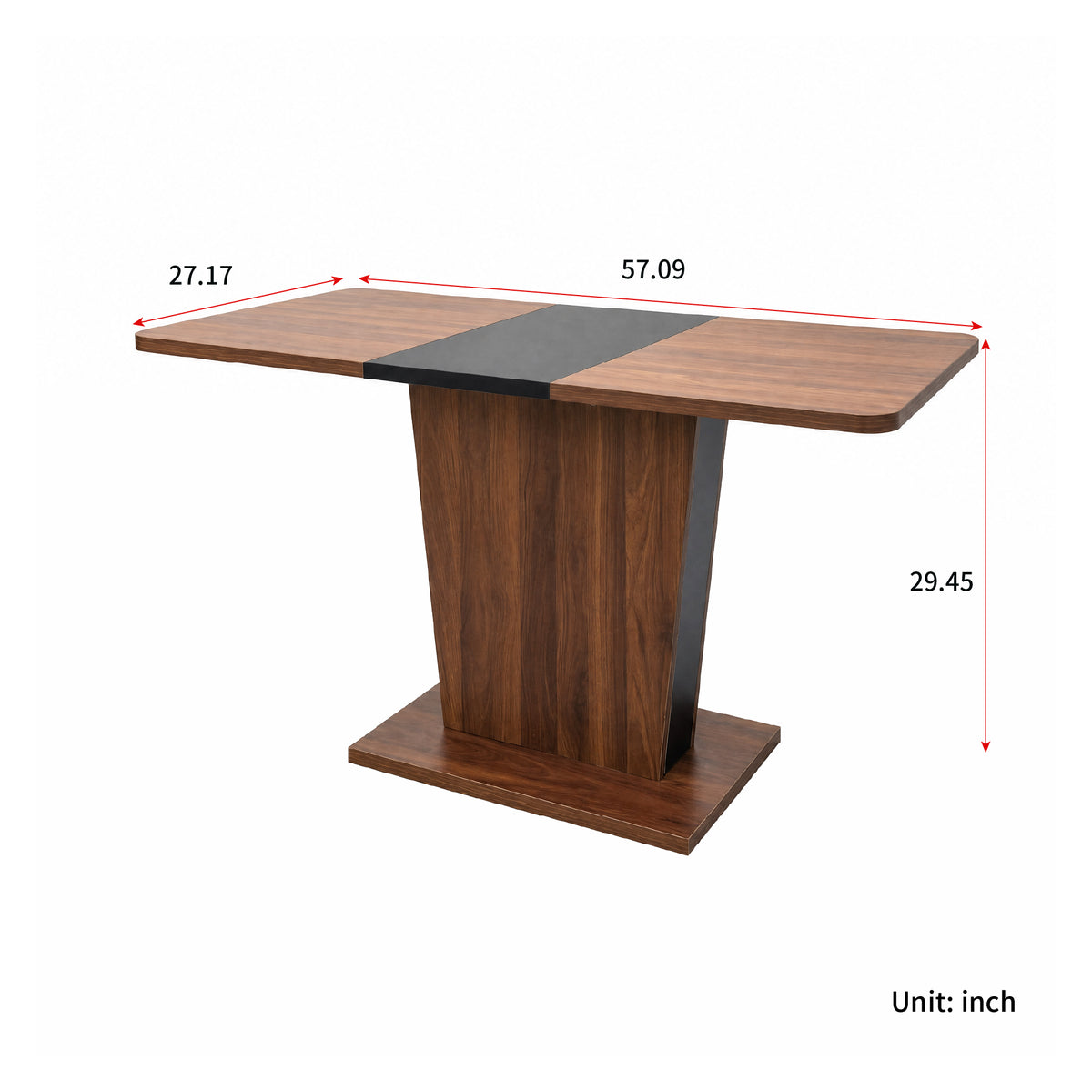 Extendable Dining Table, Modern Expandable Kitchen Table, Rectangular Dinner Table for Small Space Home Restaurant