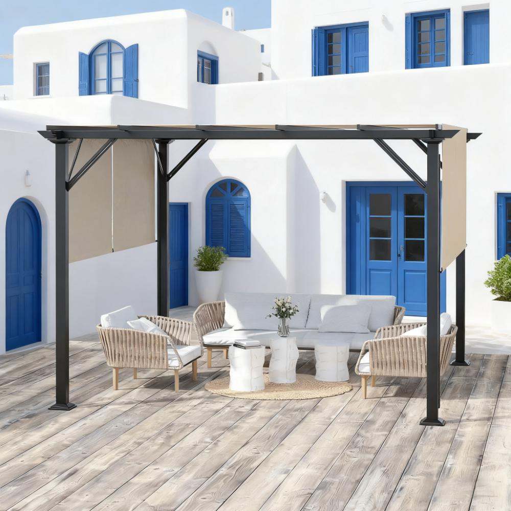 Pergola Canopy Patio Metal Shelter 12" x 10"