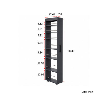 7 Tier multi-functional pull-out multi-tier storage Single-sided open shelf for Kitchen, Living Room & Narrow Spaces
