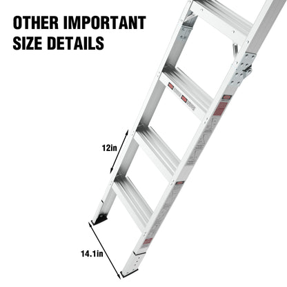 Pull-Down Aluminum Attic Ladder With Custom Fit Insulation Cover, 25 X 54 Inch Attic Stair Opening, Aluminum Foil Insulated, Zippered Combo Set