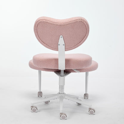 Meditation Chair Plus, Cross Legged Chair with Wheels, ADHD Chair, Criss Cross Desk Chair with Lumbar Support and Adjustable Stool – Pink