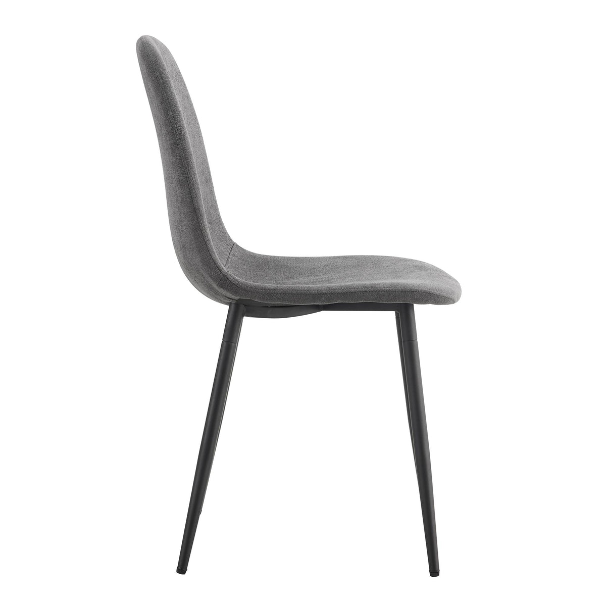 Comfortable Linen-Cotton Dining Chair Set - Six Pieces in Dark Gray.Integrated Seat and Backrest,Linen-Cotton Material,Modern Home Matching.W1151124300