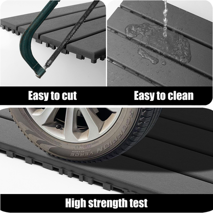 22 pieces of dark gray outdoor terrace deck tiles, DIY interlocking decking floor tiles, easy to install patio tiles, suitable for indoor and outdoor balcony backyard poolside DARK GRAY