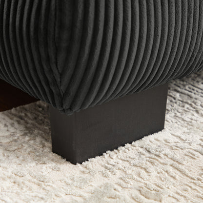 Ottoman Corduroy -Black