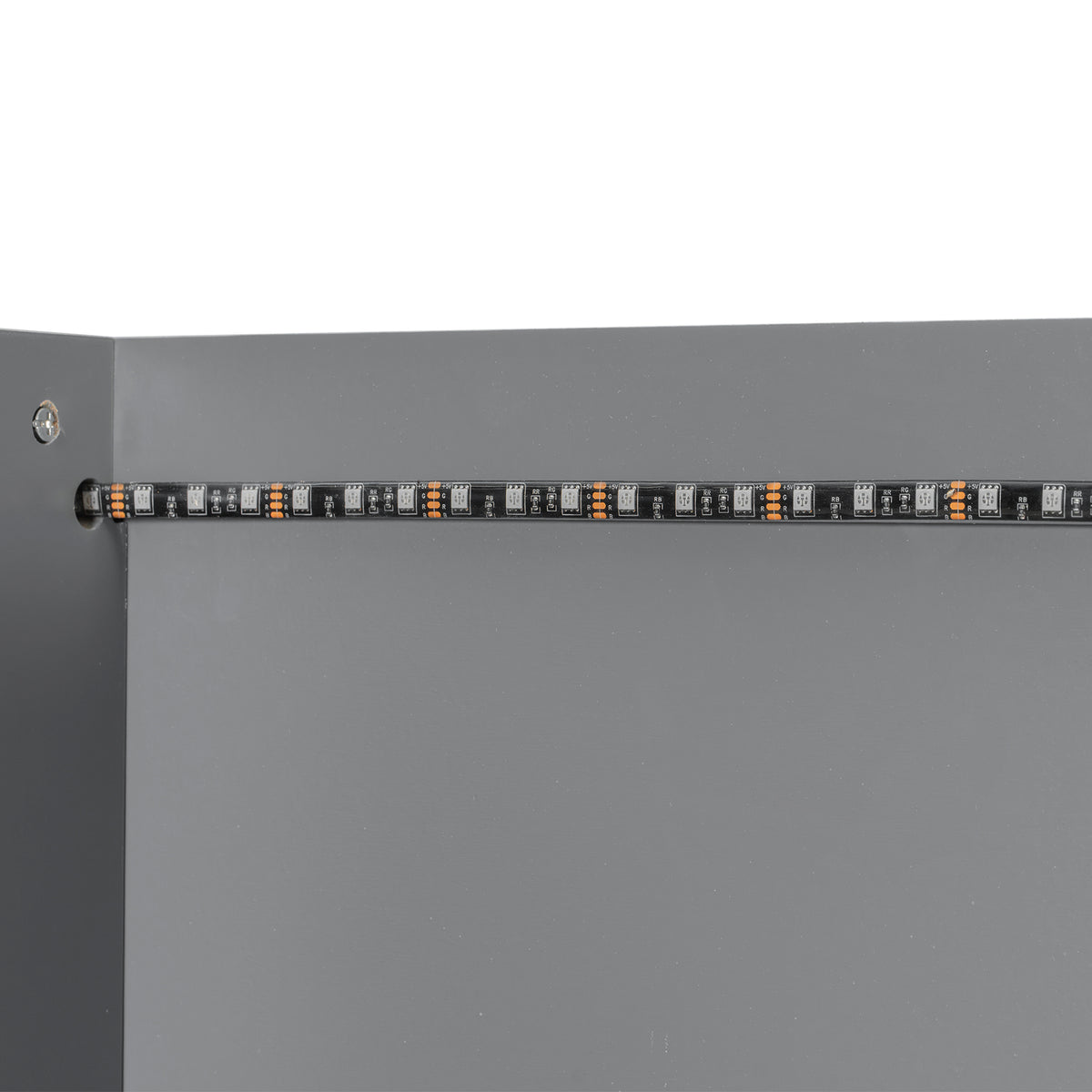 Twin Size Bunk Bed with Drawers, Shelves and Light, Gray