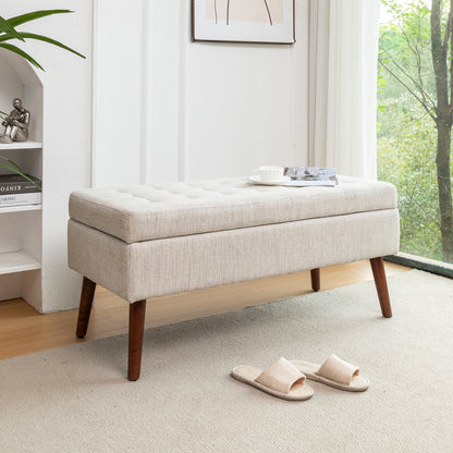 Storage Bench with Storage Bench for Bedroom End of Bed Bench Foot of Bed Bench Entryway Bench Storage Ottoman Bench 43.7" W x 18.1" D Off
