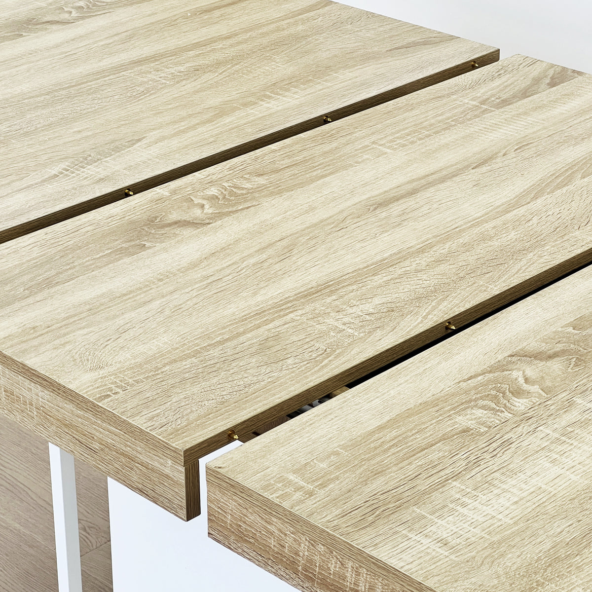 Rectangle extendable dining table for 6-10 people aged effect wood 160-200 cm