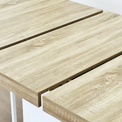 Rectangle extendable dining table for 6-10 people aged effect wood 160-200 cm