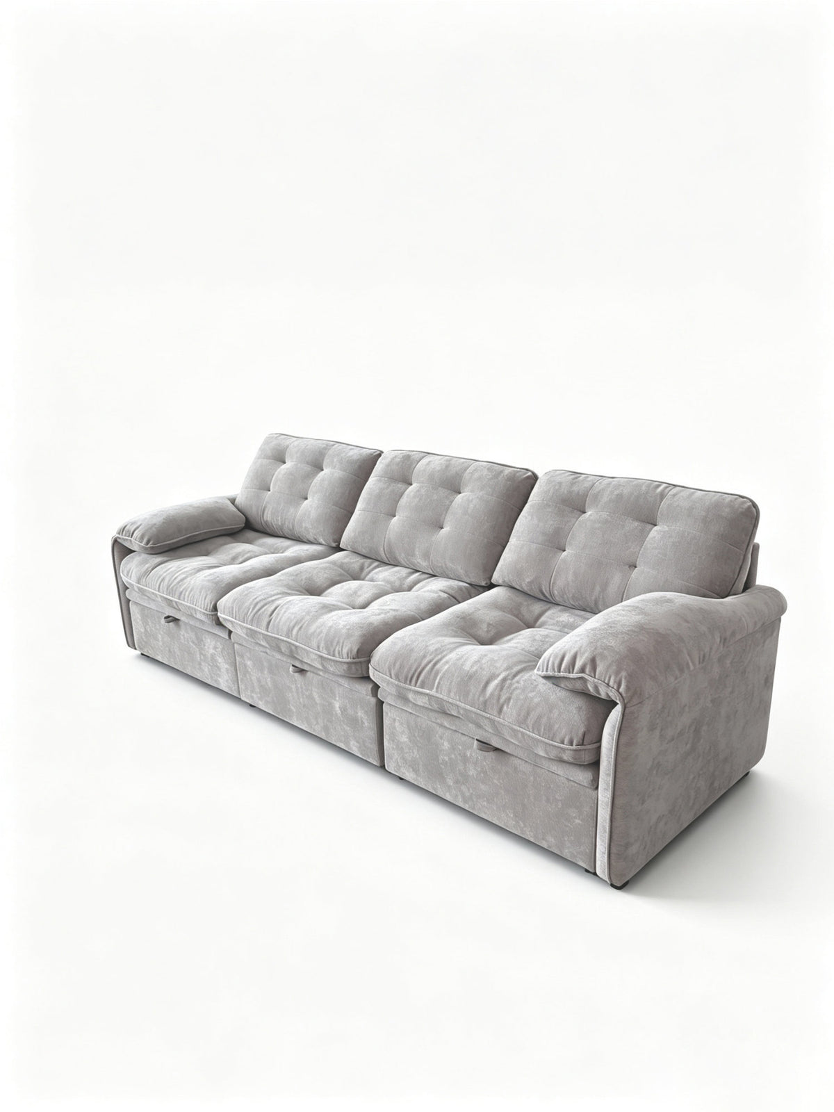 3‑in‑1 Convertible Chenille Sofa Bed, 5‑Level Adjustable Backrest Sleeper Sofa,Chenille Cloud Sofa,Pull-Out Sofa Bed
