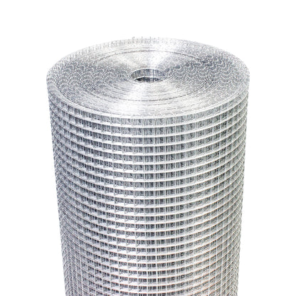 Hardware Cloth 1/2 inch 60in x 100ft 19 Gauge, Hot-dip Galvanized After Welding Chicken Wire Fence Roll Garden Plant Welded Metal Wire Fencing Roll, Rabbit Cages Snake Fence