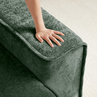 Armless Sofa Velvet-Green