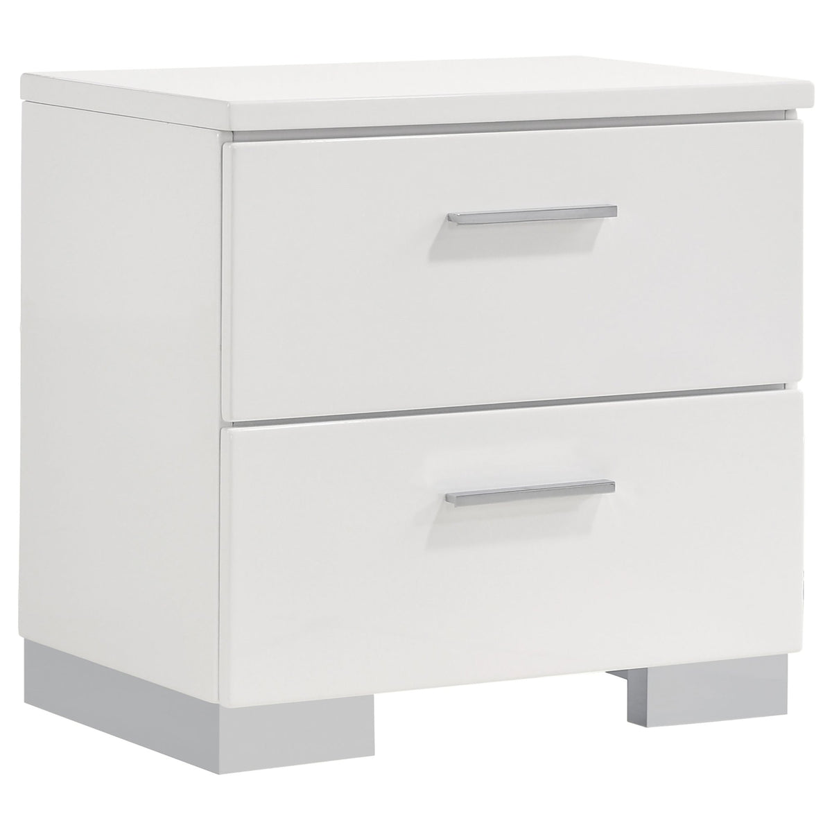 Zephyr White High Gloss Queen 4-Piece Bedroom Set