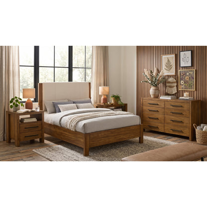 Alden Warm Brown Queen 4-Piece Bedroom Set