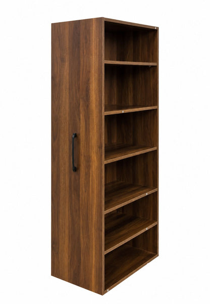 6 Tier Sliding Door Shoe Cabinet with Wheels, Tall  Shoe Storage Organizer, Freestanding Shoe Rack Closet for Entryway, Hallway, Home