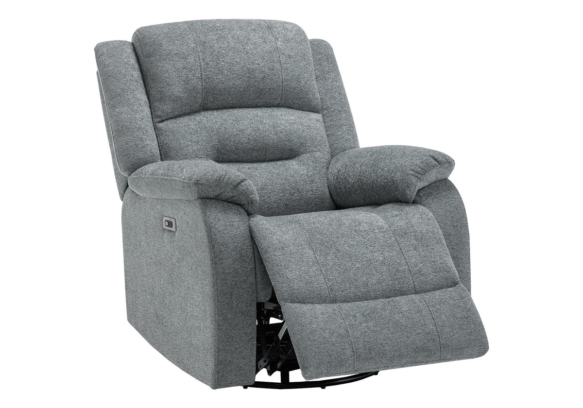 Reclining Chair, 34" Wide, Usb Ports Included, Power Recliner, Large, Upholstered, Swivel, Glider, Transitional