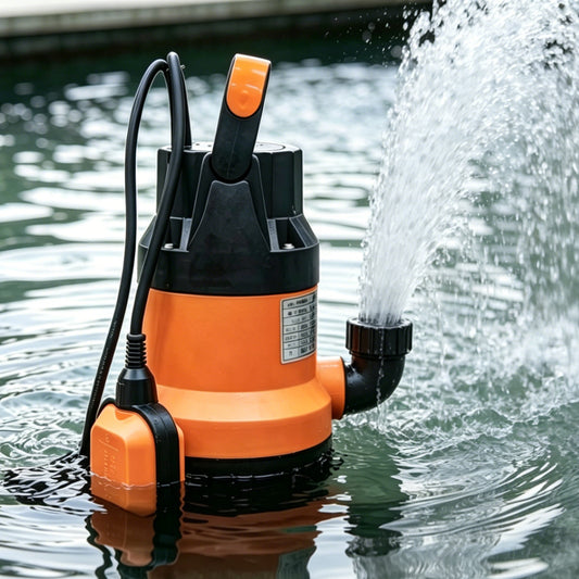Submersible Pump with Auto Float Switch, High Efficiency Dirty Water Utility Pump for Cellar, Garden Pond, Swimming Pool Drainage
