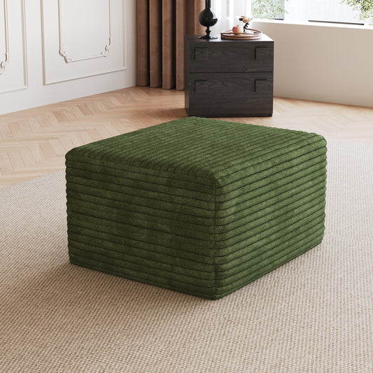 Sofa ottoman, No Assembly Required, Green(Plush Corduroy Fabric)