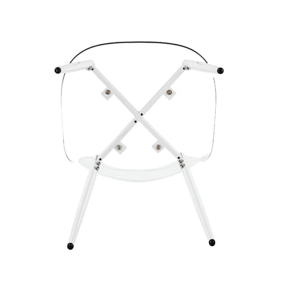 dining chair, set of 4, metal leg, PET plastic seat