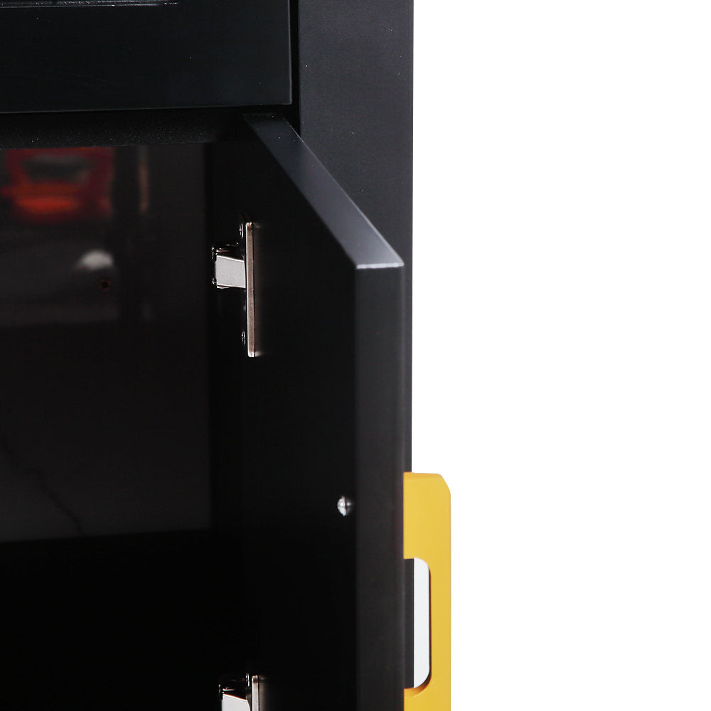 48" Black Bathroom Vanity.Abundant Storage Cabinet -4 Soft close doors and 4 drawers (excluding the ceramic basin)