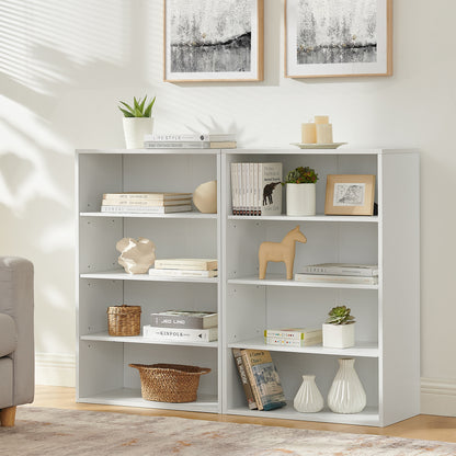 CD DVD storage cabinet, bookcase, adjustable shelf 8-layer storage, display bookshelf, multi-functional double-layer bookcase