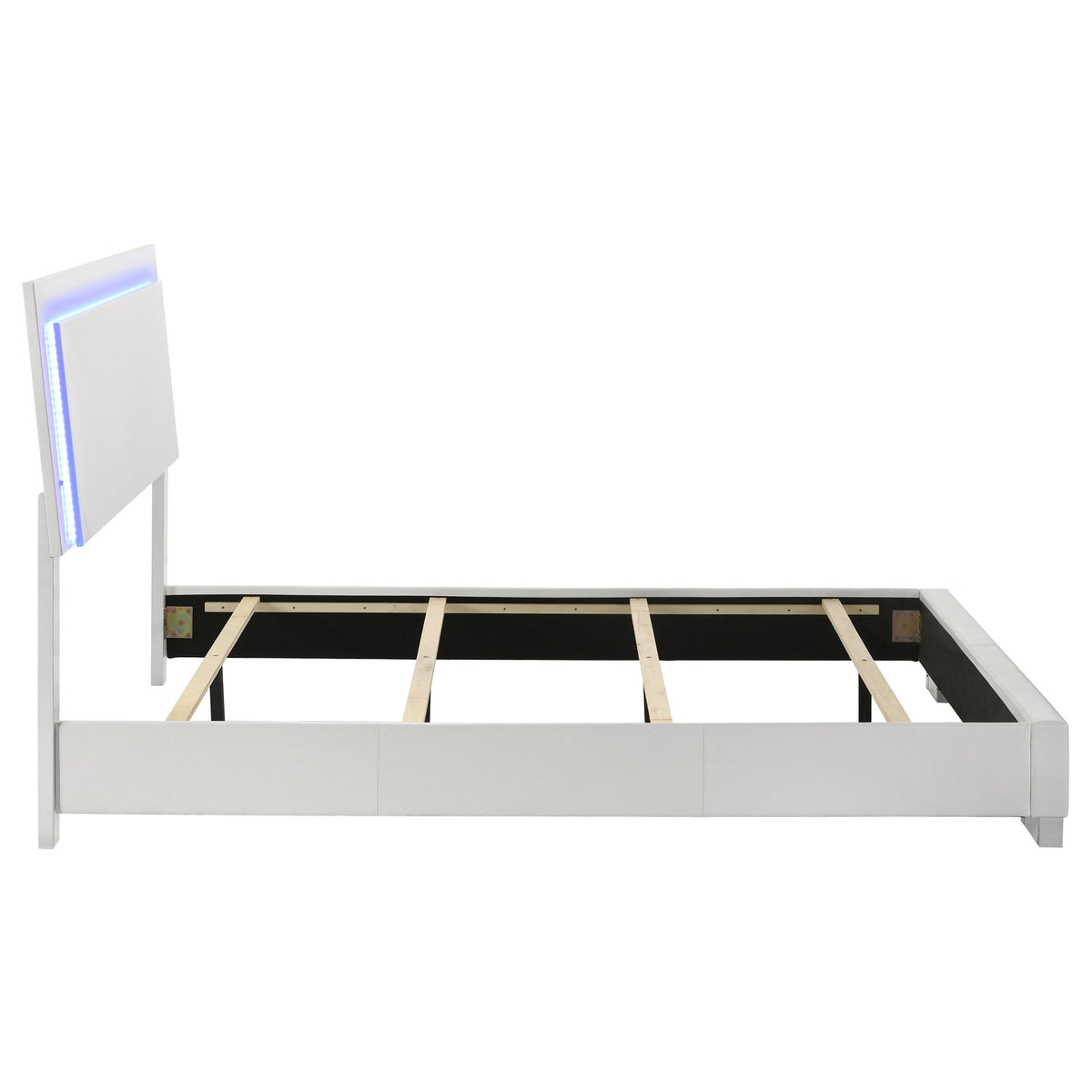 Zephyr White High Gloss Queen 4-Piece Bedroom Set