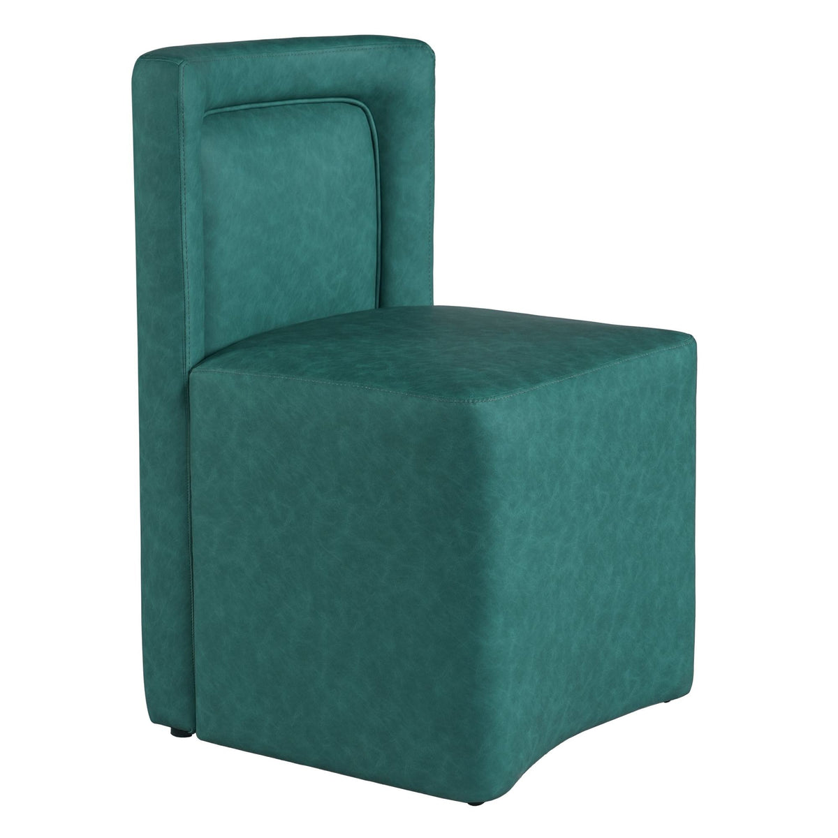 Set of 2 Green PU Upholstered Dining Chairs, Vintage Green Finish, Plywood Frame, 400lbs Capacity, Fully Assembled