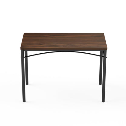 Dining Table Set, Bar Table with 4 Dining Benches, Kitchen Table Counter with Chairs, Industrial for Kitchen Breakfast Table, Party Room – Walnut