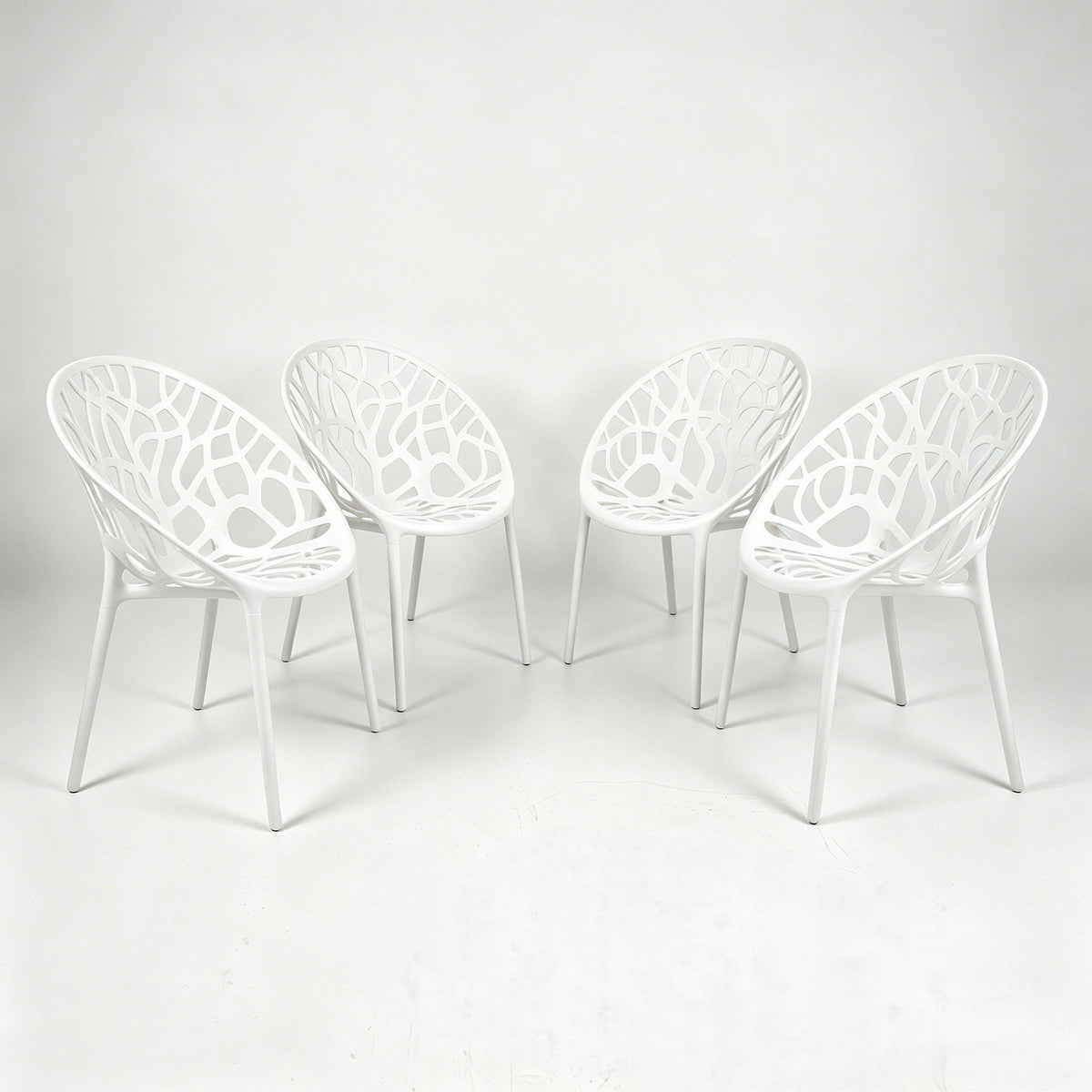 Plastic Dining CHAIR 4PCS white,set of 4