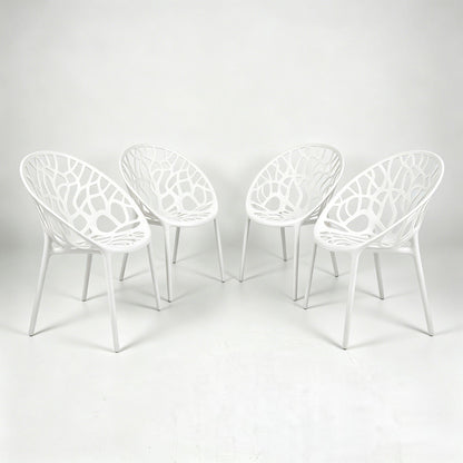 Plastic Dining CHAIR 4PCS white,set of 4