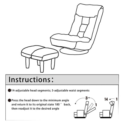 floor chair single sofa reclining chair Japanese chair lazy sofa tatami balcony reclining chair leisure sofa adjustable chair