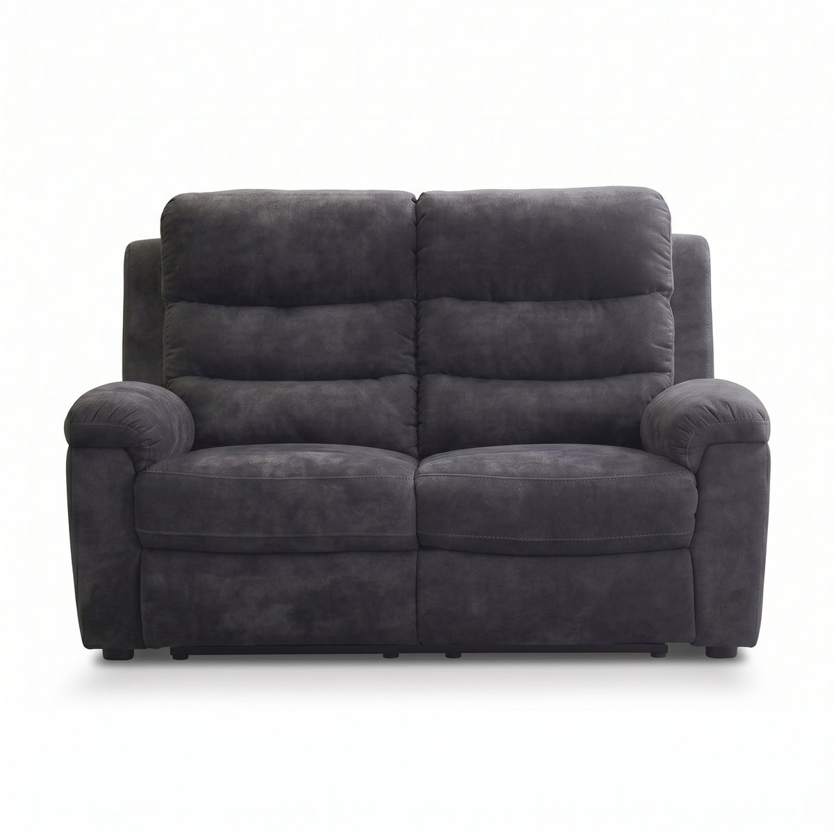 2-Piece Manual Reclining Sofa Set, 3-Seat Sofa +2-Seat Loveseat, Dark Gray