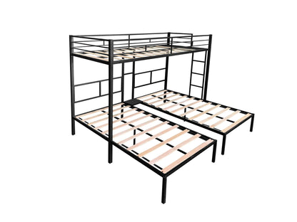 Triple Bunk Bed/ Sturdy Metal Frame/ Anti Noise/ Squeak Free/ Wooden Slats/ No Box Spring Needed